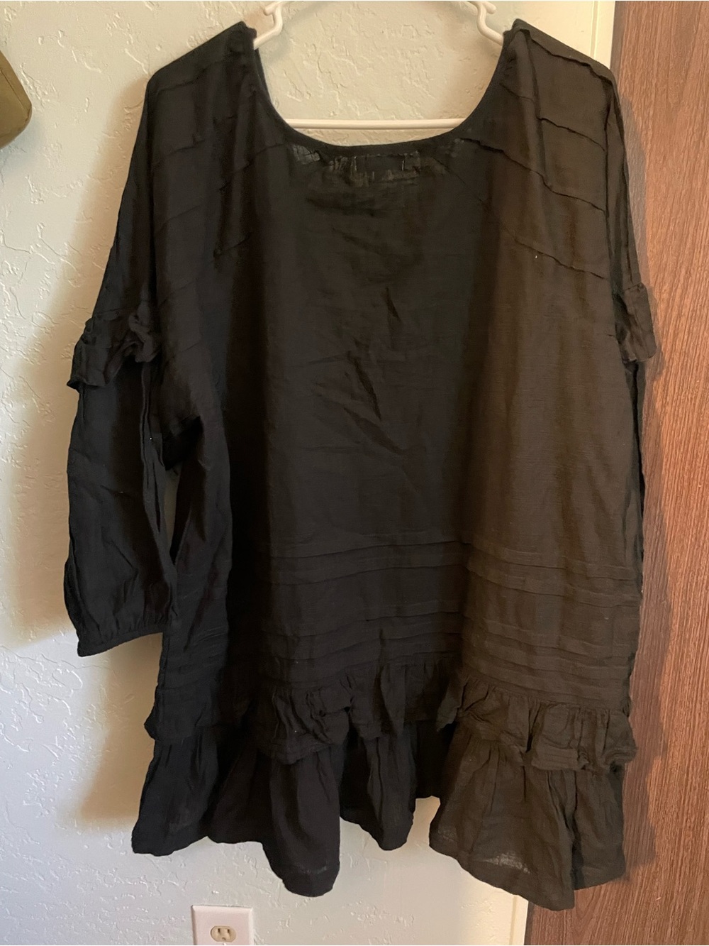 Rain of May black cotton tunic - Picture 6 of 6
